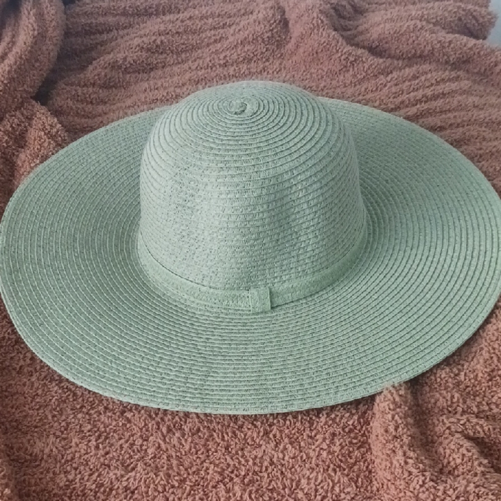 Elegant Sage OLIVE Green Wide-Brimmed Hat
